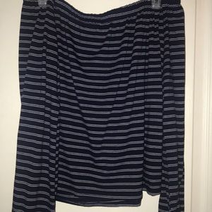 long sleeved, off the shoulder top